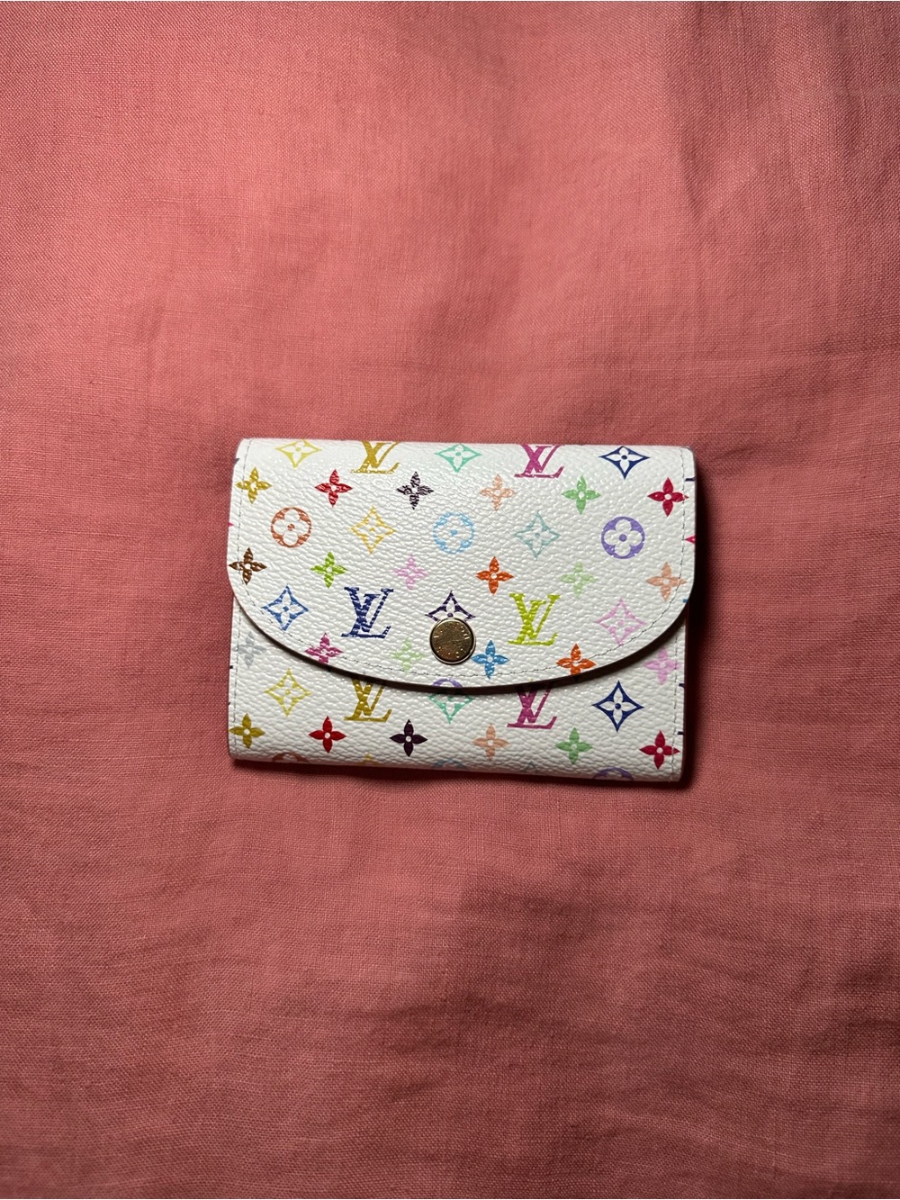 NIB Louis Vuitton x Takashi Murakami Multicolor Rosalie Coin Purse M13399